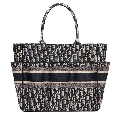 【DIOR】OBLIQUE ブルーキャンバスキャサリントート