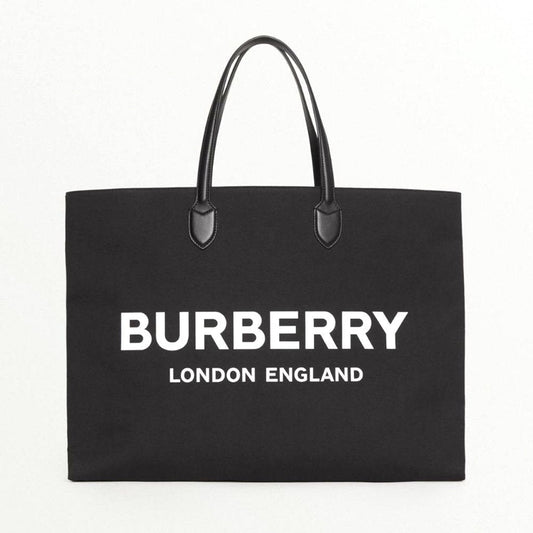 【Burberry】ロゴデティールキャンバス トート