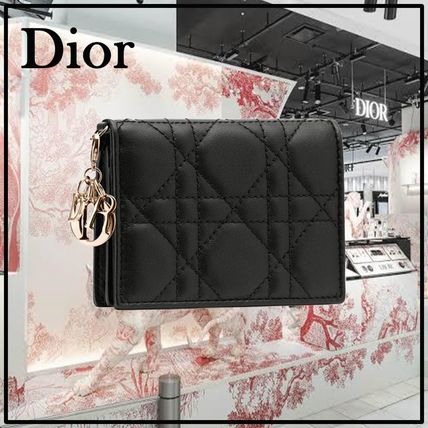 【DIOR】 ミニ財布 カナージュ ラムスキン【財布】