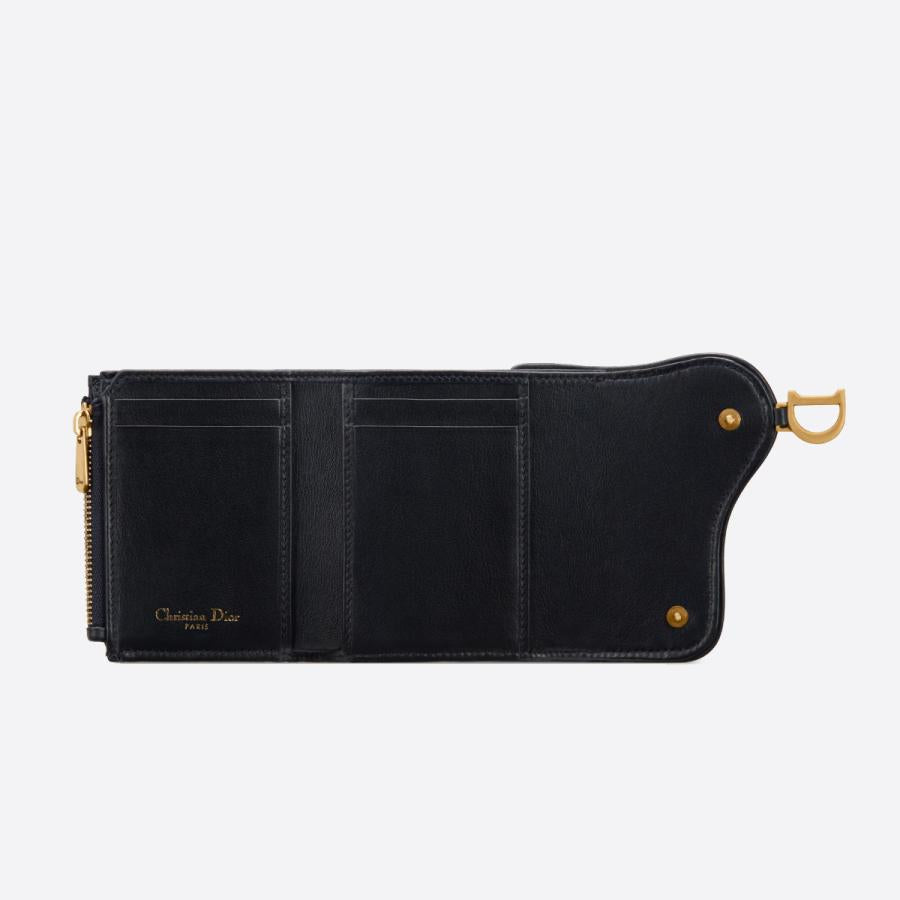 【ディオール】SADDLEサドルロータスウォレット☆レザーミニ財布