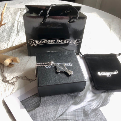 Chrome Hearts クロムハーツ バッジクロスネックレス 65cm