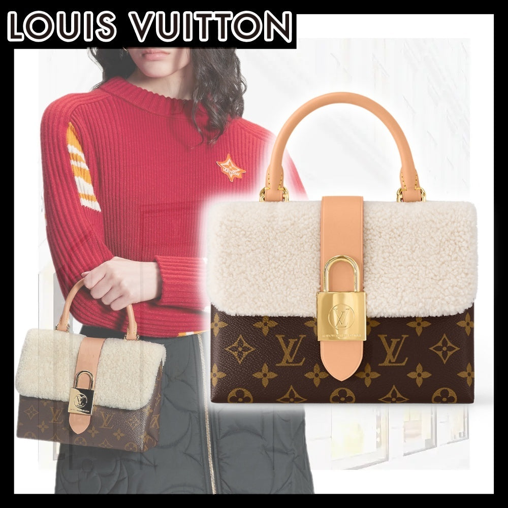 LV シアリング モノグラム トップハンドル バッグ ロッキー BB M46318