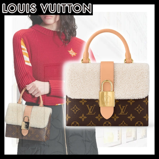 LV シアリング モノグラム トップハンドル バッグ ロッキー BB M46318